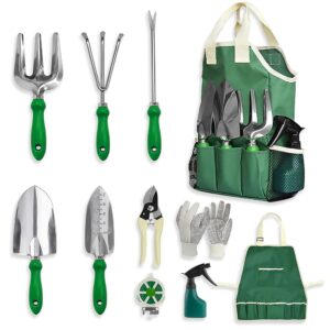 11-Piece Backyard Instrument Set – Full Hand Instruments with Adjustable Tote Bag and Apron, Excellent for Girls