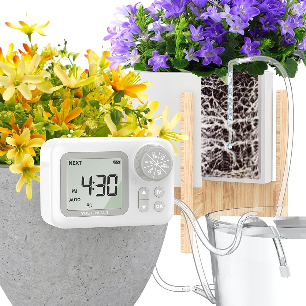 [2024 Enhanced] Automatic Drip Irrigation System for 15 Indoor Potted Plants, Digital Programmable Water Timer for Effortless Indoor Plant Watering