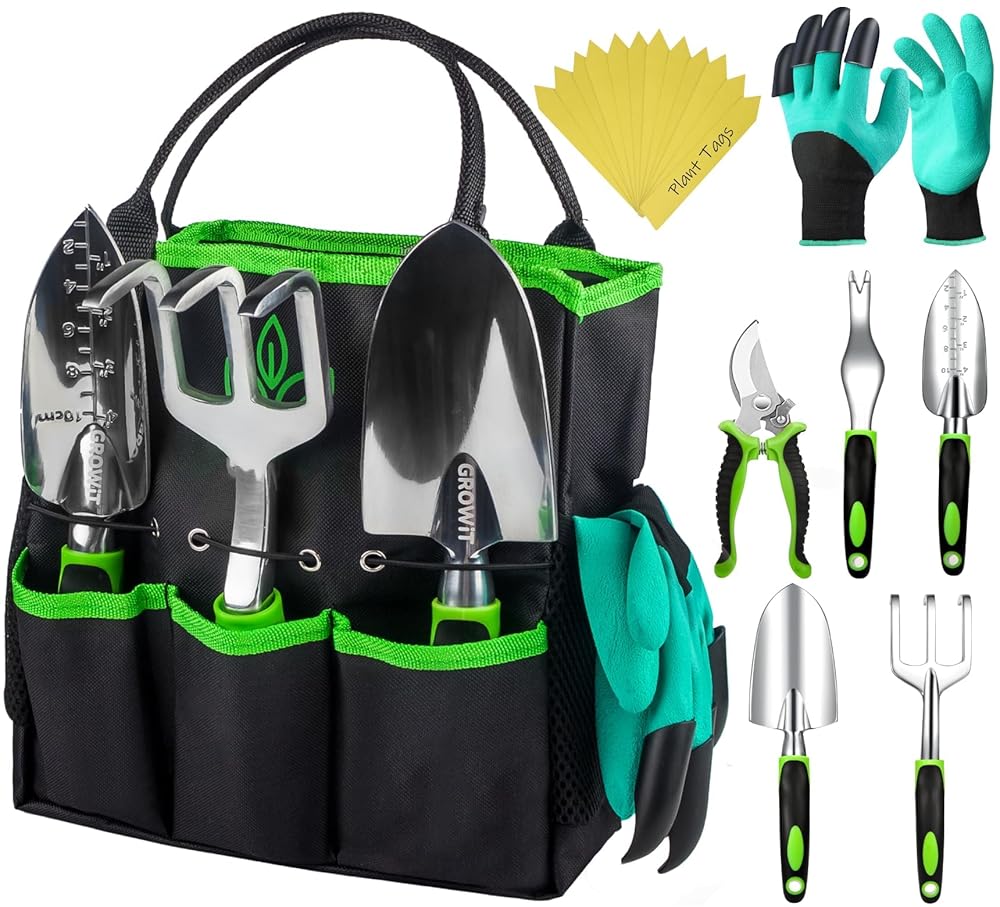 GROWIT Heavy Responsibility Gardening Software Set – 22-Piece Reward Assortment for Girls, Mothers, and Males – Sturdy and Ergonomic Gardening Instruments