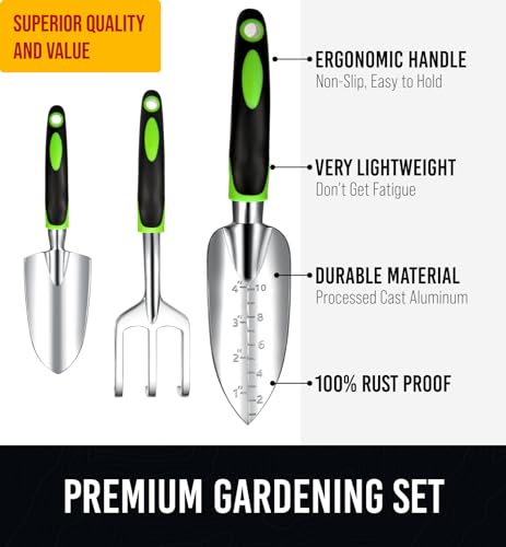 GROWIT Heavy Responsibility Gardening Software Set - 22-Piece Reward Assortment for Girls, Mothers, and Males - Sturdy and Ergonomic Gardening Instruments