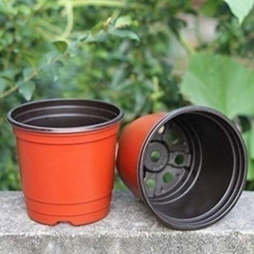 SCAU 50-Pack Spherical Plastic Planting Pots for Flower Seedlings - Obtainable in 4, 6, and eight Inch Sizes (8 Inch Possibility Included)